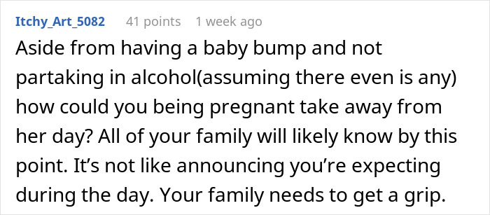 "Am I A Jerk For Being 30 Weeks Pregnant At My Sister's Wedding?"