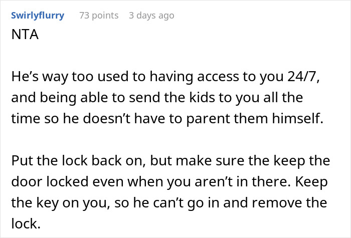 Woman Puts A Lock On Her Home Office Because Of Her Husband&rsquo;s Constant Interrupting, Later Learns He Removed It