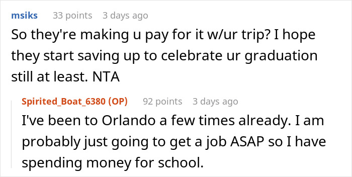 &ldquo;Am I A Jerk For Making My Parents Choose Between My Sister Going To Jail Or Replacing My Car With Their Vacation Money&rdquo;