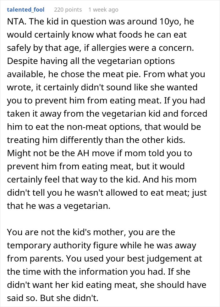 Mom Finds Out Her Vegetarian Son Ate Meat Pie At A Birthday Party, Loses It