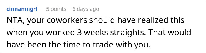 Person Asks If They're A Jerk For Not Giving Up Christmas Vacation So Coworkers With Families Can Have It Person Asks If They're A Jerk For Not Giving Up Christmas Vacation So Coworkers With Families Can Have It