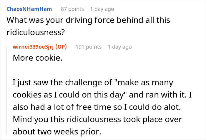 Wife Challenges Her Husband To Give Her Cookie-Baking Tradition A Try, He Ends Up Upstaging Her, Family Drama Ensues Wife Challenges Her Husband To Give Her Cookie-Baking Tradition A Try, He Ends Up Upstaging Her, Family Drama Ensues