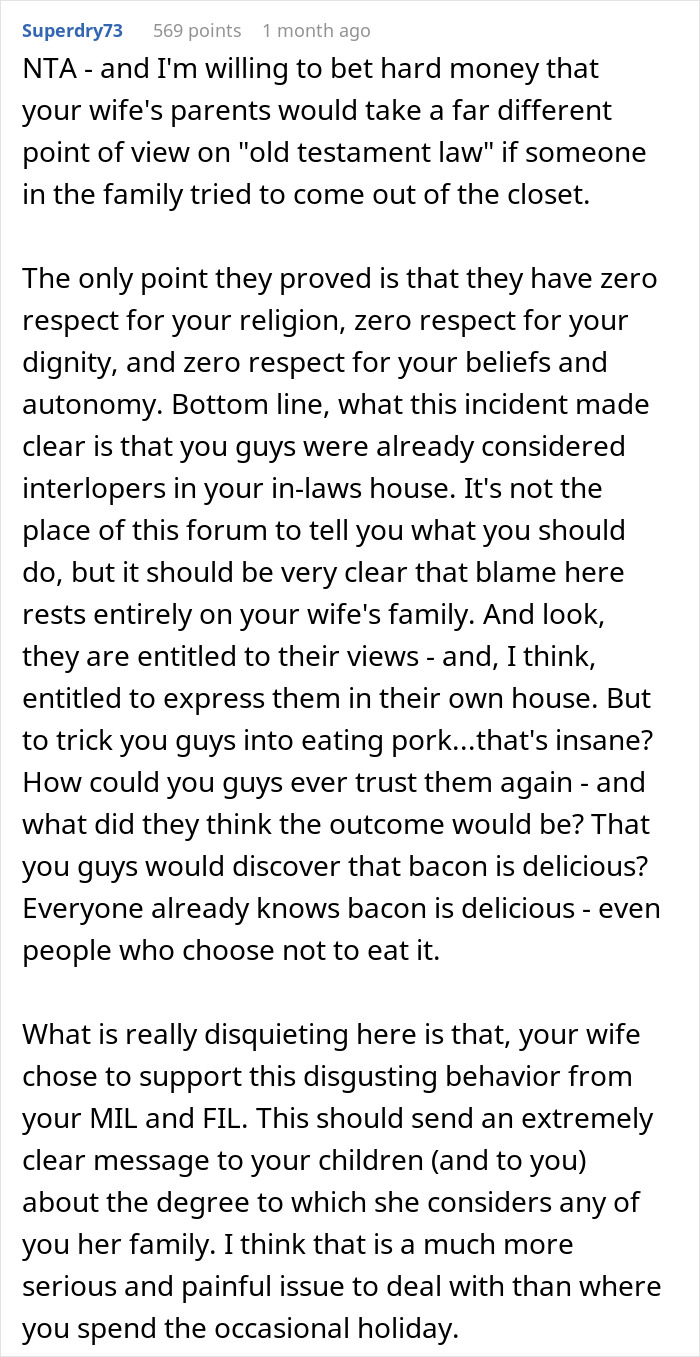 Christian Woman Sneaks Pork Into Jewish SIL's And His Kids' Food To Prove A Point, They Decide To Completely Cut Contact