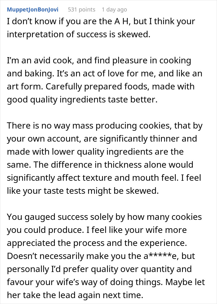 Wife Challenges Her Husband To Give Her Cookie-Baking Tradition A Try, He Ends Up Upstaging Her, Family Drama Ensues Wife Challenges Her Husband To Give Her Cookie-Baking Tradition A Try, He Ends Up Upstaging Her, Family Drama Ensues