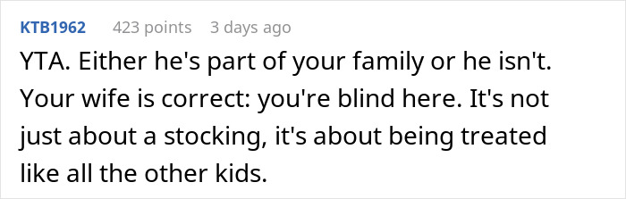 &ldquo;My Wife Refused To Drop It&rdquo;: Man&rsquo;s Family Refuses To Hang A Custom Christmas Stocking With Step-Grandchild&rsquo;s Name, So His Wife Refuses To Join Their Celebrations