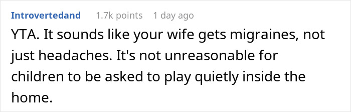 Dad Thinks Kids Are Allowed To Be Noisy At Home Even When Pregnant Wife Has A Headache, Doesn't Understand Why She's Mad
