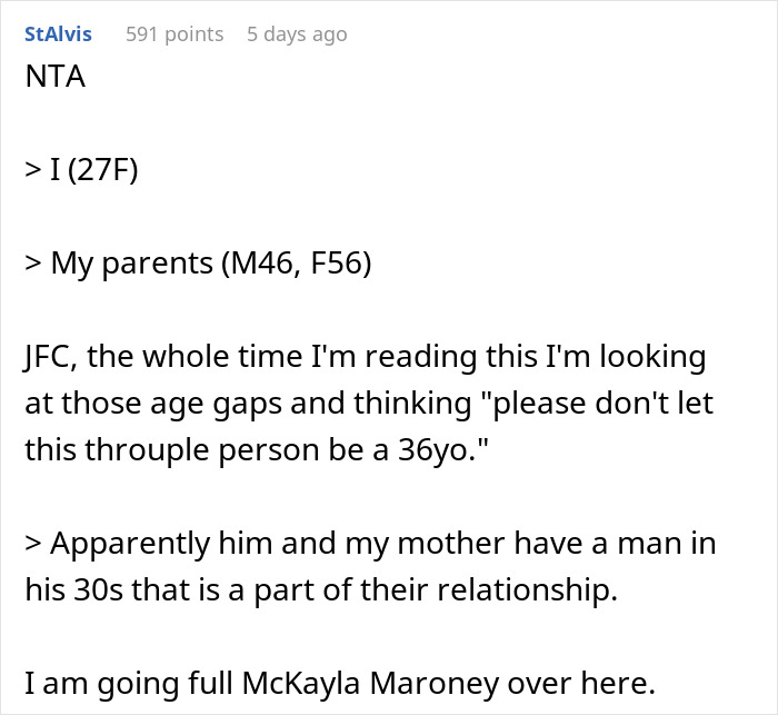 Bride Bans Polyamorous Parents' Throuple Partner From Her Wedding And Asks Folks Online If She's The Bad Guy