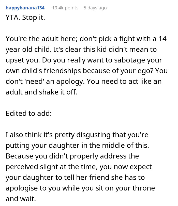 &ldquo;Am I A Jerk For Banishing My Teenage Daughter&rsquo;s Friend From Our House Because She Made Fun Of My Weight?&rdquo;