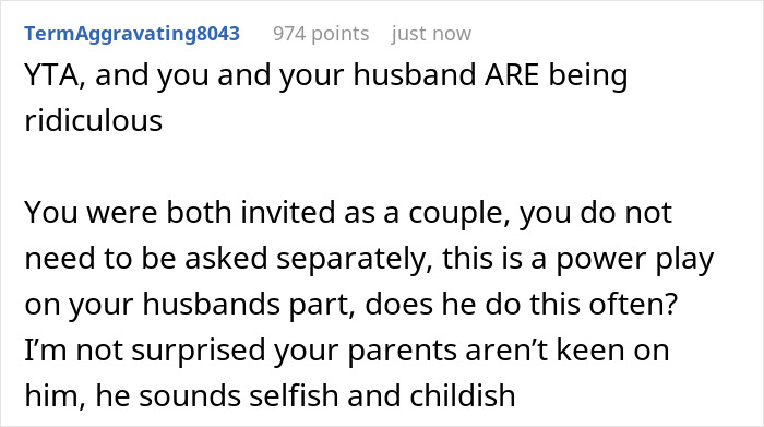 Man Wants A Personal Invitation To Christmas At In-Laws, Gets Himself And His Wife Uninvited And Tries To Put The Blame On Her