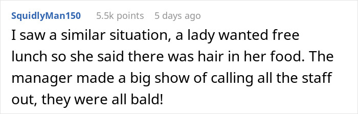 Woman Is Sick And Tired Of Her Boss Blaming Her For The Hair In Customers&rsquo; Food, Dyes Her Hair Blue