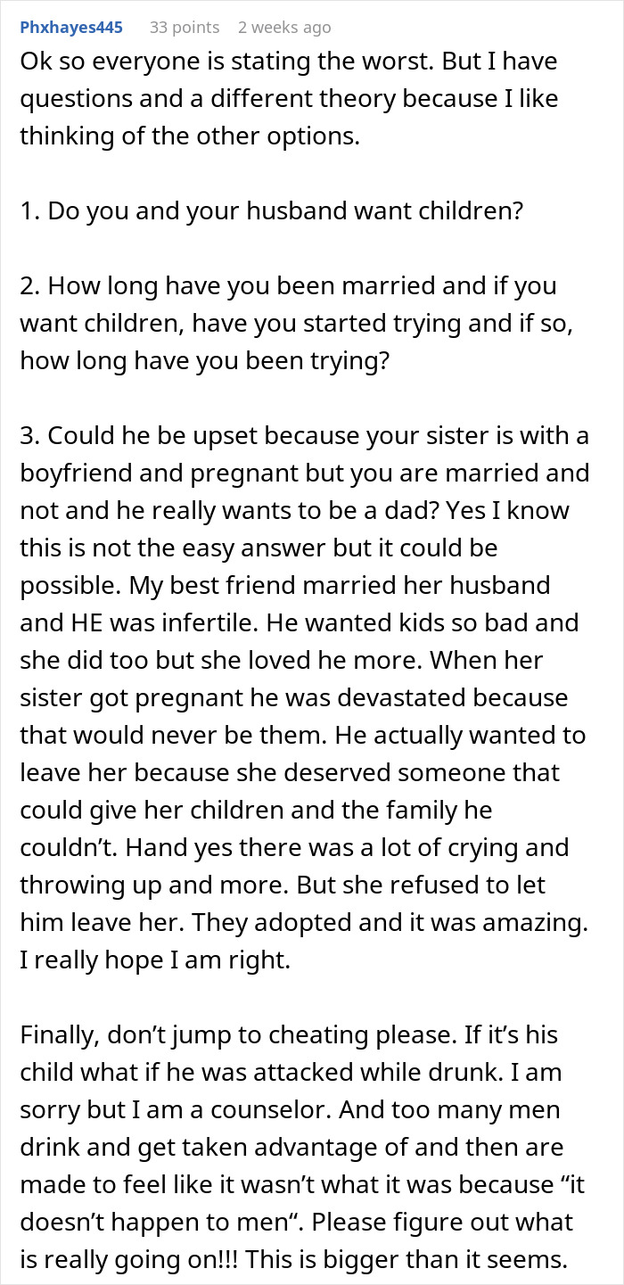 "My Husband Started Acting Strangely Upon My Sister's Pregnancy Announcement"