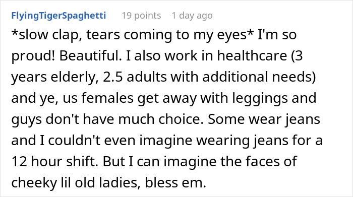 Male Nurse Maliciously Complies With Management's Gender-Biased Dress Code, Gets Them To Change It Male Nurse Maliciously Complies With Management's Gender-Biased Dress Code, Gets Them To Change It