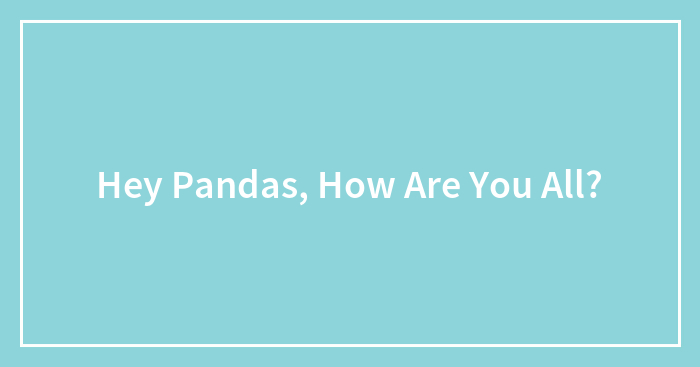 Hey Pandas, How Are You All? (Closed)