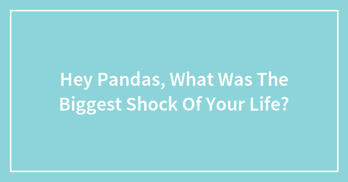 Hey Pandas, What Was The Biggest Shock Of Your Life? (Closed)