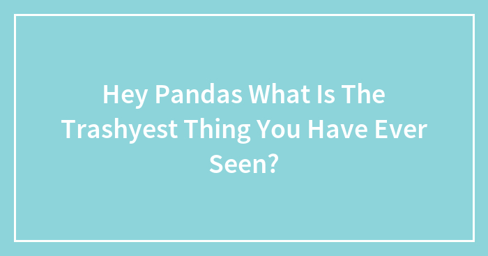 Hey Pandas What Is The Trashyest Thing You Have Ever Seen?