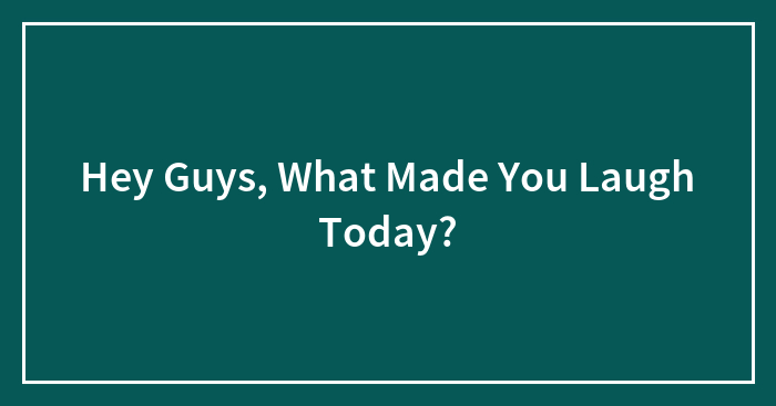 Hey Guys, What Made You Laugh Today?