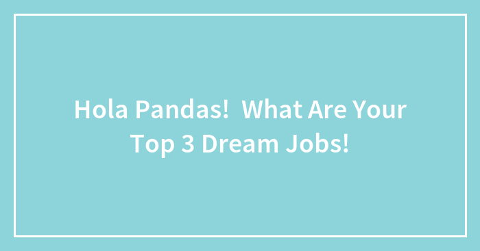 Hola Pandas! What Are Your Top 3 Dream Jobs!