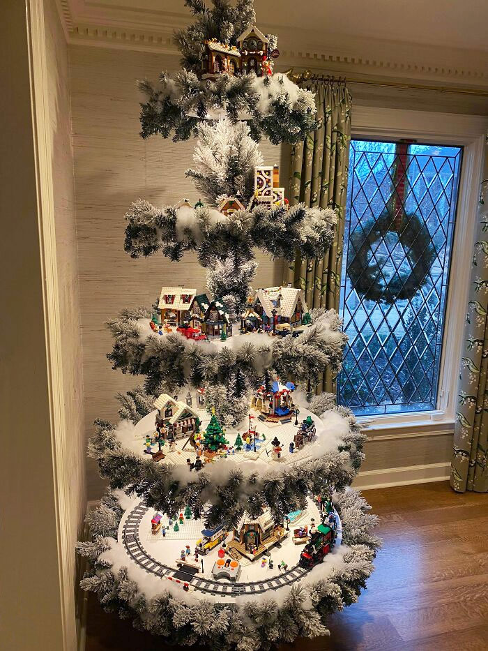 Extremely Proud Of This Custom Tree That Showcases Our LEGO Christmas Collection