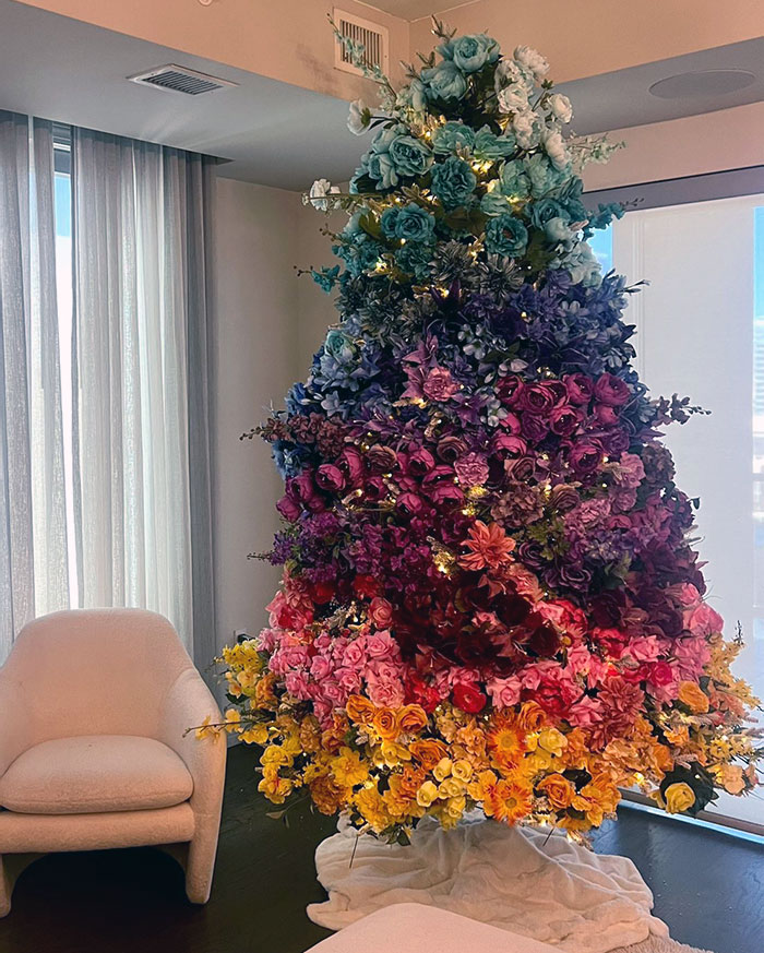 I Got My Christmas Tree Made Out Of Flowers. I'm In Love
