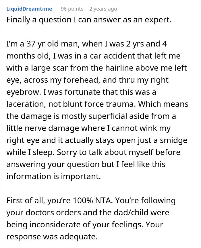 "Am I The Jerk For Leaving Significant Facial Scarring Uncovered On A Plane And Being Confrontational When Asked To Cover It?"