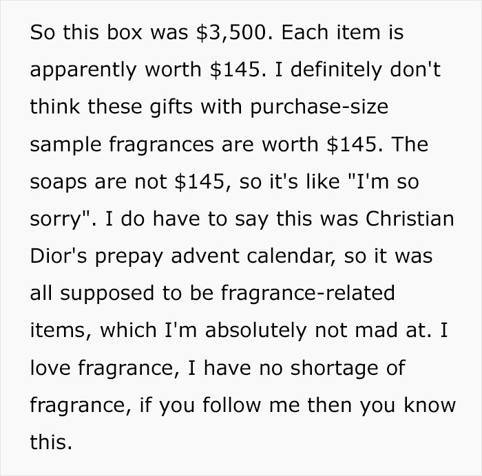 "Day 24 Should Have Been A Full Refund!": The Internet Slams Dior After Woman Shows What's Inside Their $3,500 Advent Calendar