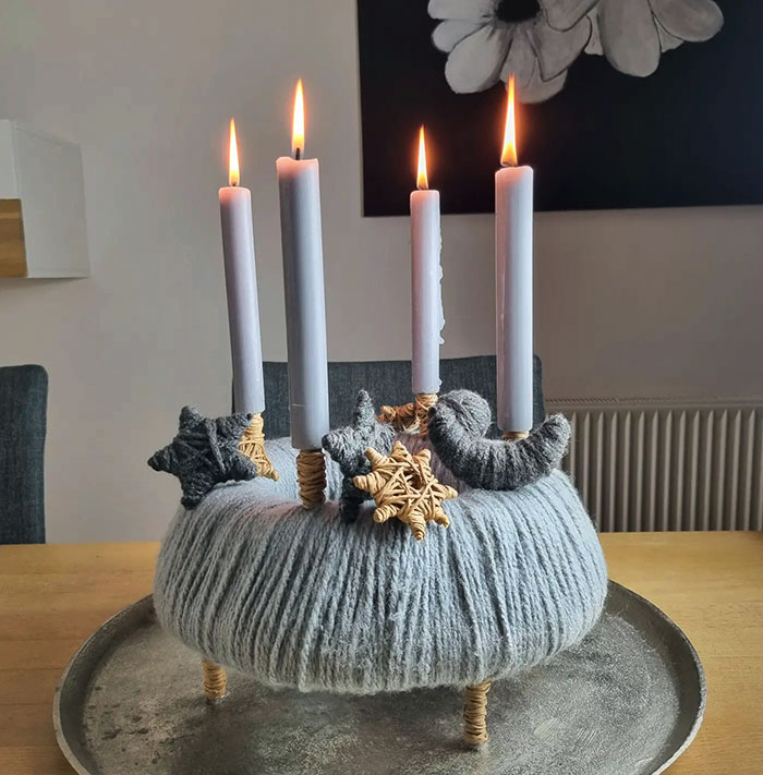 The Wreath From My Youtube Video, Very Simple. The Decorative Elements Are All Self-Made