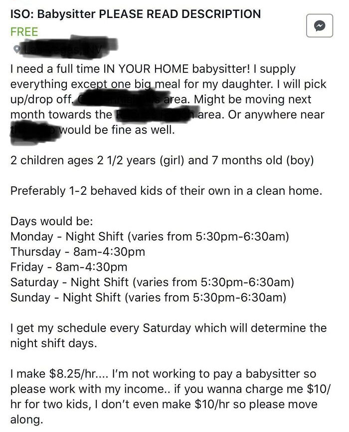 Need A Babysitter/Slave