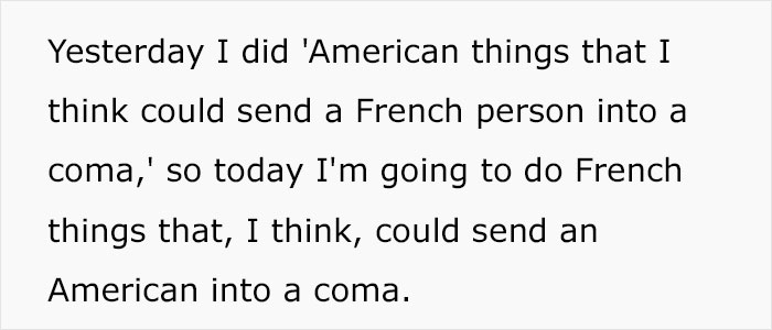 Woman Breaks Down 10 American And 10 French Things That Would Send Each Other Into A Coma