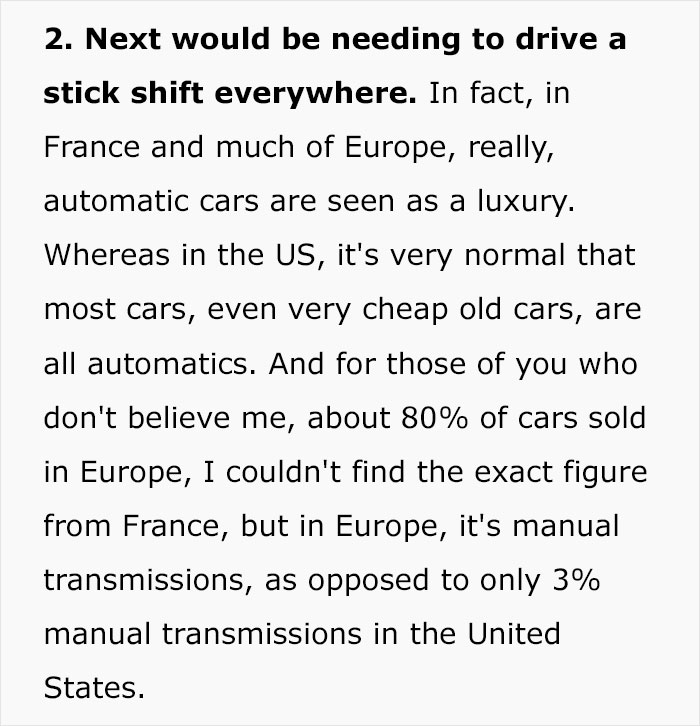 Woman Breaks Down 10 American And 10 French Things That Would Send Each Other Into A Coma