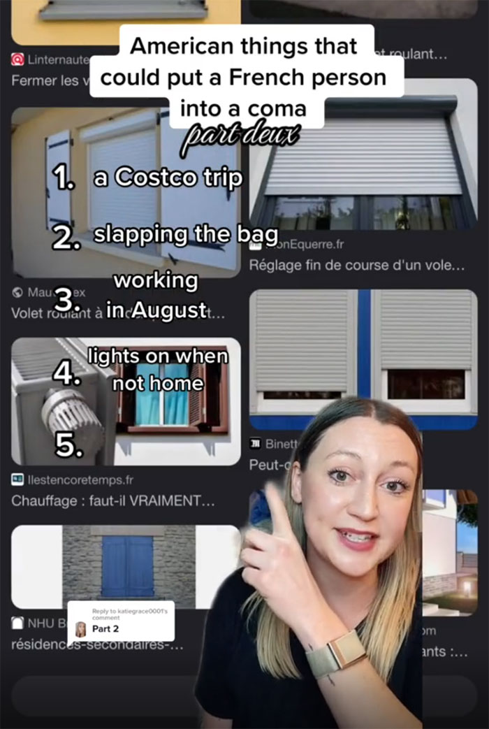 Woman Breaks Down 10 American And 10 French Things That Would Send Each Other Into A Coma