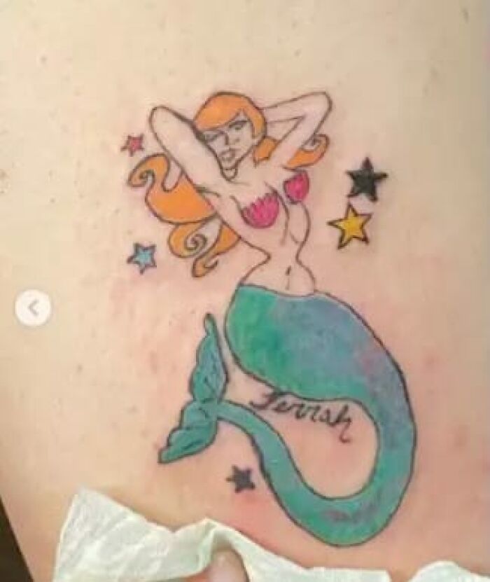 She Is A Tattoo Artist Now (Dental Hygienist Before) And This Is What She Recently Tattood On Her New Husband. I Say She Made A Good Career Change