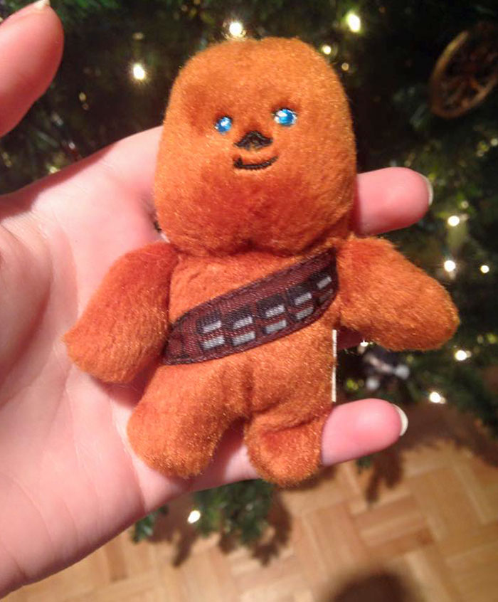 We Have Been Putting This Little Chewbacca In The Christmas Tree For Ages And I Never Really Knew Why... I Just Found Out My Mom Thinks He Is A Gingerbread Man
