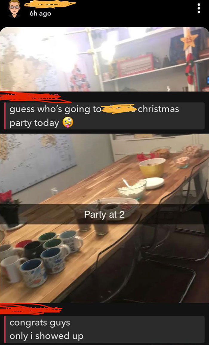 Poor Guy At Work Invited Everyone To His Christmas Party