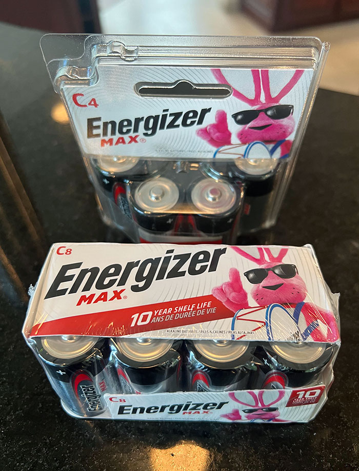 My Wife Asked, “What’s The Difference Between C4 And C8 Batteries?” She Didn’t Know, So She Bought Both Of Them