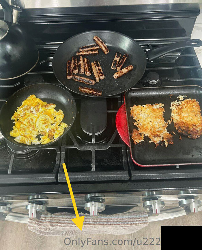 My Very Tech-Challenged Father-In-Law Sent The Entire Family A Picture Of His Breakfast This Morning. It Had A Watermark Which I Can't Explain