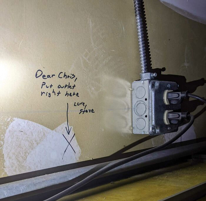 Found This In The Ceiling At Work. Great Job Chris