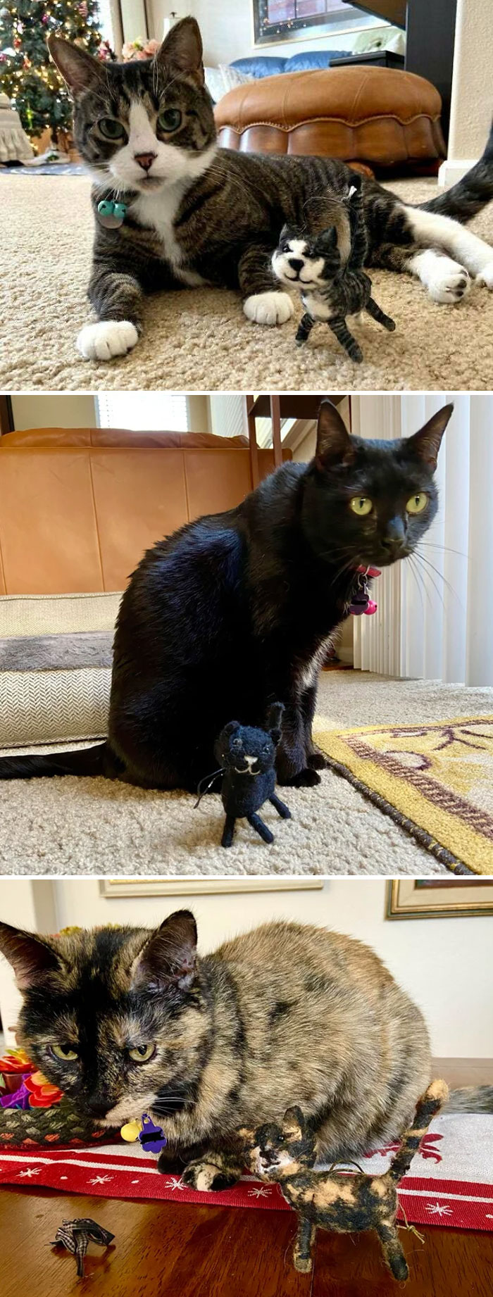 I Made Christmas Ornaments Of My 3 Cats