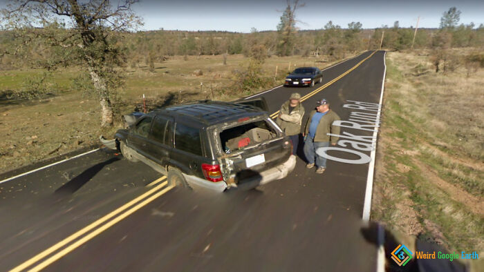 "Crash In California". Location: Oak Run, California, USA