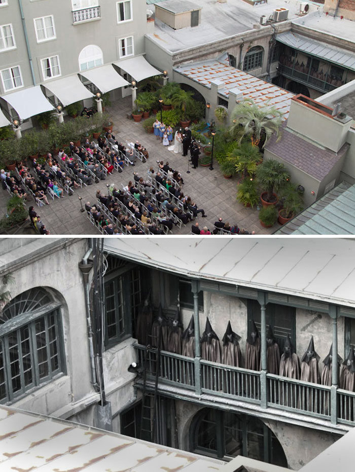 Let's See This Amazing Picture Of The Wedding That I Took From The Roof