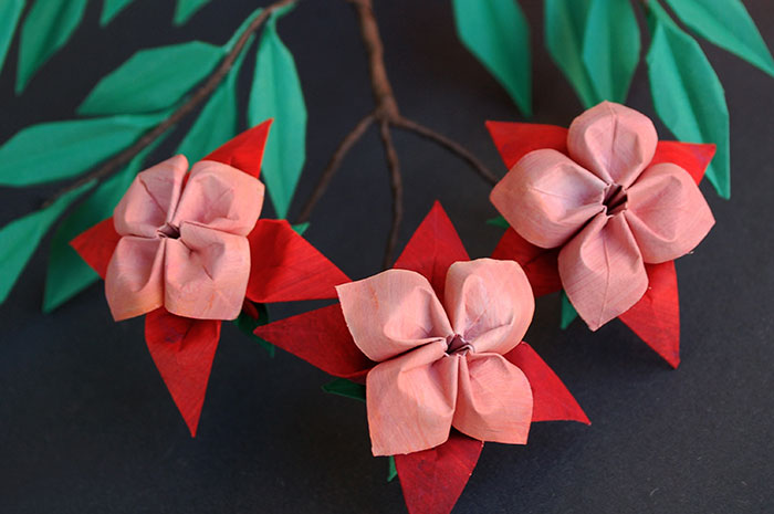 Flowers made from paper