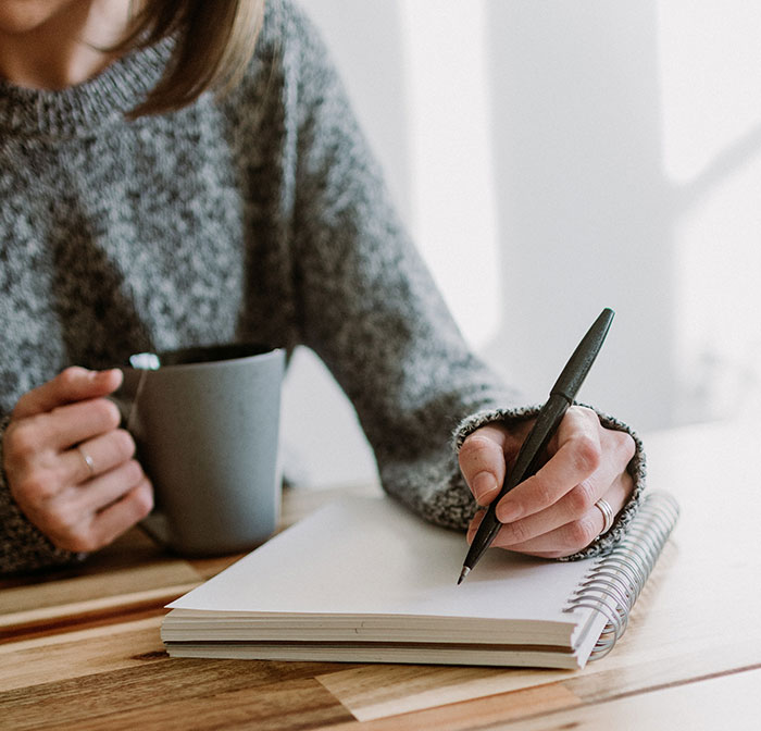 Person writing letter