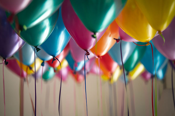 Different colors balloons