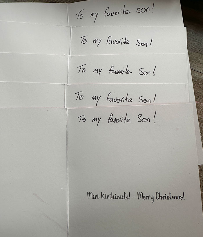 Every Christmas I Give My Kids A Personalized Card. This Year I Decided To Mess With Them