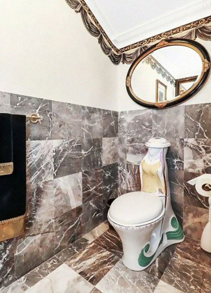 This Is From A Listing Of A $5+ Million Dollar Mansion Here In Georgia. The House Is Stunningly Beautiful, But I Can’t Say The Same Thing About This Torso-Shaped Toilet In One Of The Home’s 12 Bathrooms!