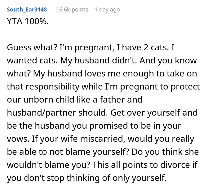 Guy Wonders If He's A Jerk For Refusing To Clean The Litter Box While His Wife Is Pregnant, The Internet Doesn't Hold Back