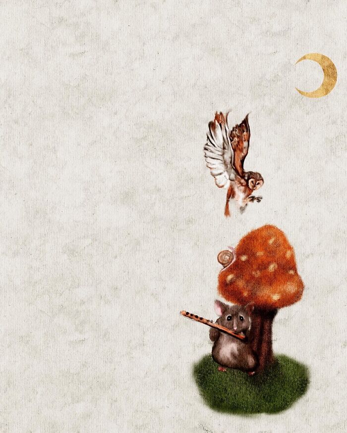 I Painted A Watercolor Woodland Animal Page For Emily Dickinson Poem