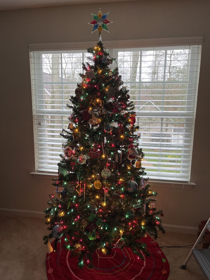 We’ve Had This Tree My Entire Life And All The Ornaments Are Either Funny Or Made By My Sister And Me