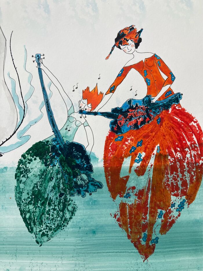 Part Of A Big Watercolour Painting I Made Used It For The Poster For My Exhibition