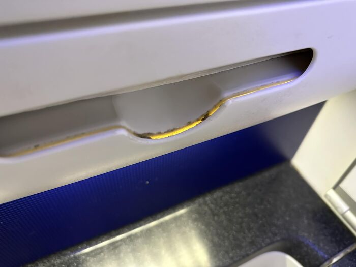 This Lovely Little Groove In The Airplane Bathroom Paper Towel Dispenser