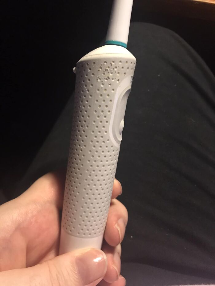 I’ve Used A Toothpick At The Top To Clean The Toothpaste/Calcium Out Of The Little Holes. I Won’t Show You What Came Out Of The Rim At The Top